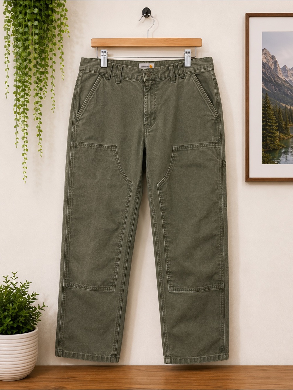 Carhartt Men's Green Cargo Pants 40x30